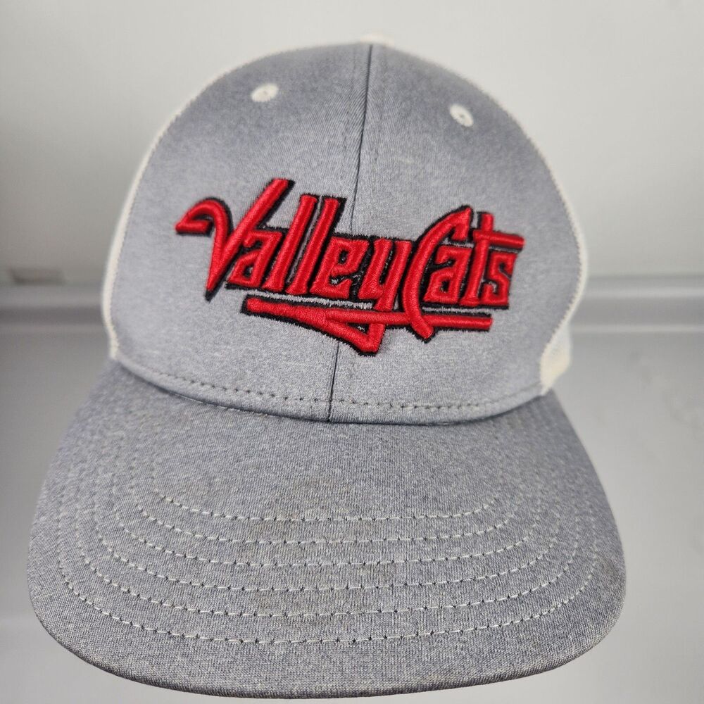 Tri City Valley Cats Mens Hat Cap OC Sports Gray Mesh Fitted Lg/Xl